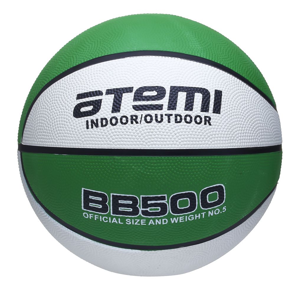 Мяч баскетбольный Atemi, р. 5, резина, 8 панелей, BB500, окруж 68-71, клееный