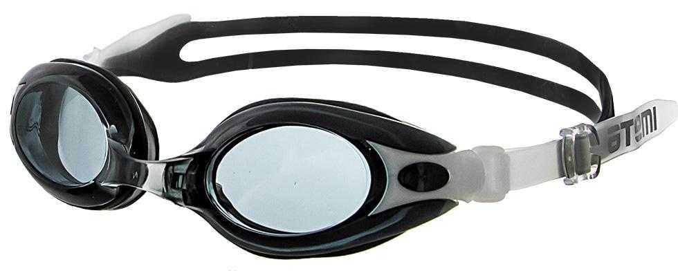 Очки для плавания Atemi, силикон (чёрн/бел), M501