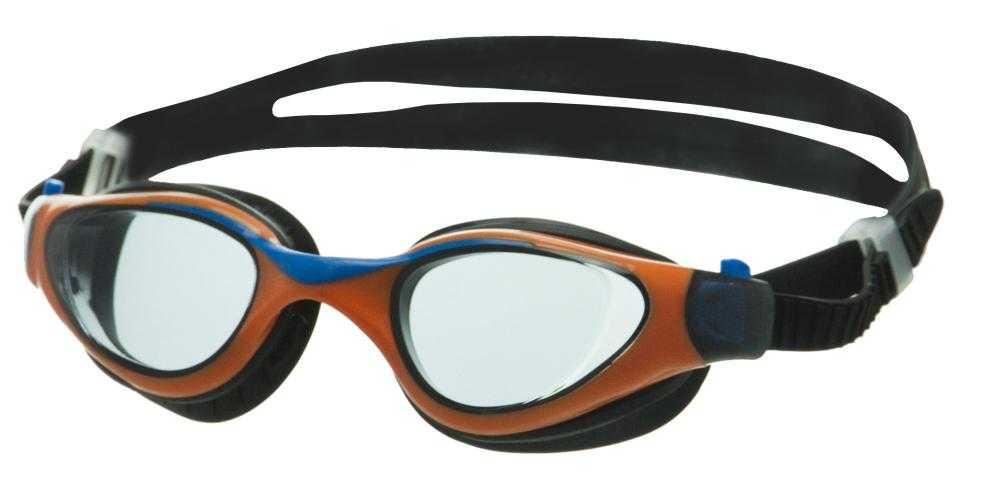 Очки для плавания Atemi, дет., силикон (чёрн/оранж), M701