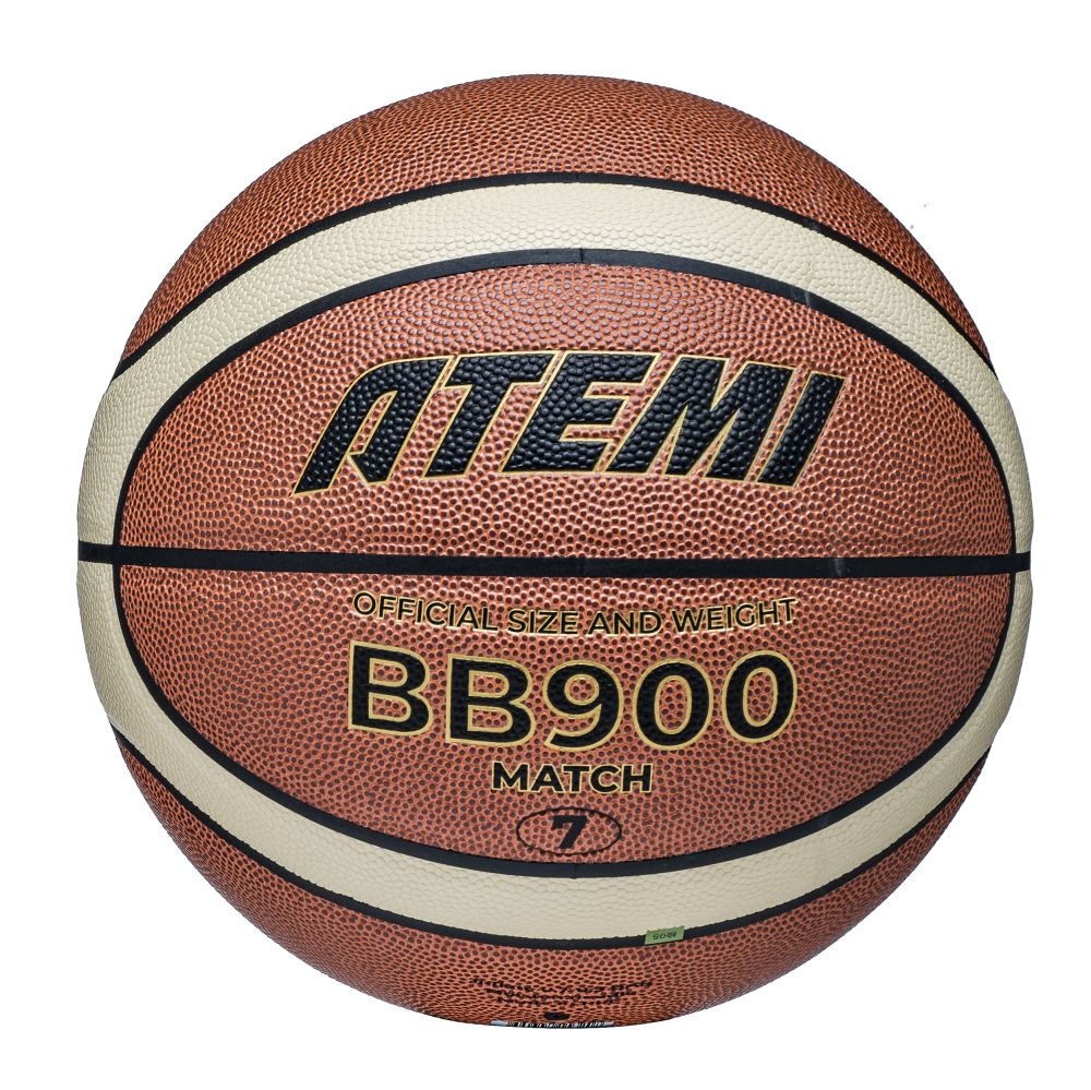 Мяч баскетбольный Atemi, р. 7, композитная кожа, 12 панелей, BB900N, окруж 75-78, клееный