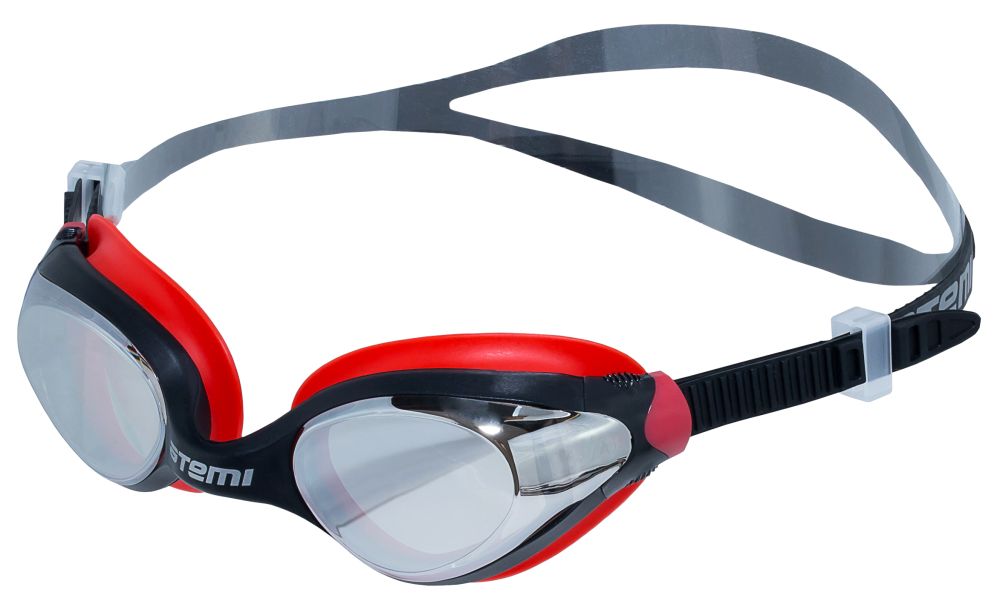 Очки для плавания Atemi, силикон (чёрн/красн), N9301M