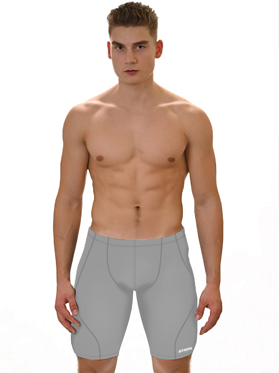 Плавки-шорты мужские спортивные, серый, антихлор, р-р 56, TSAP01G