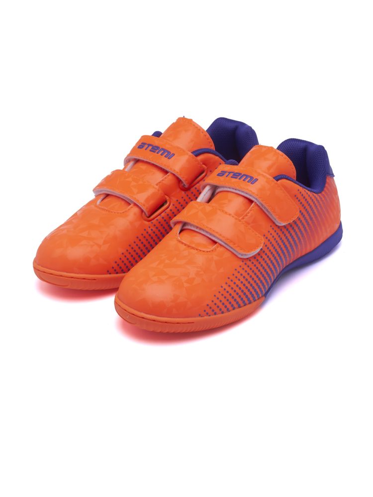 Бутсы футбольные ATEMI, SBA-006 INDOOR KIDS, цв. оранжевый/ фиолетовый