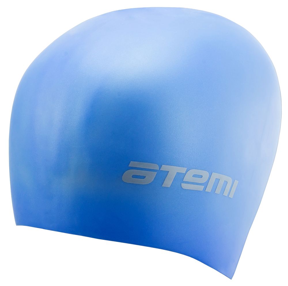 Шапочка для плавания Atemi, силикон (б/м), синяя, RC302