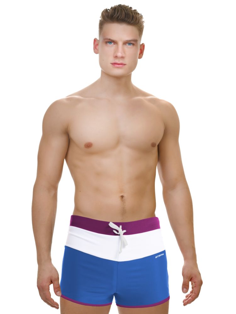 Плавки-шорты мужские для бассейна, син/фиол, TSAE1C