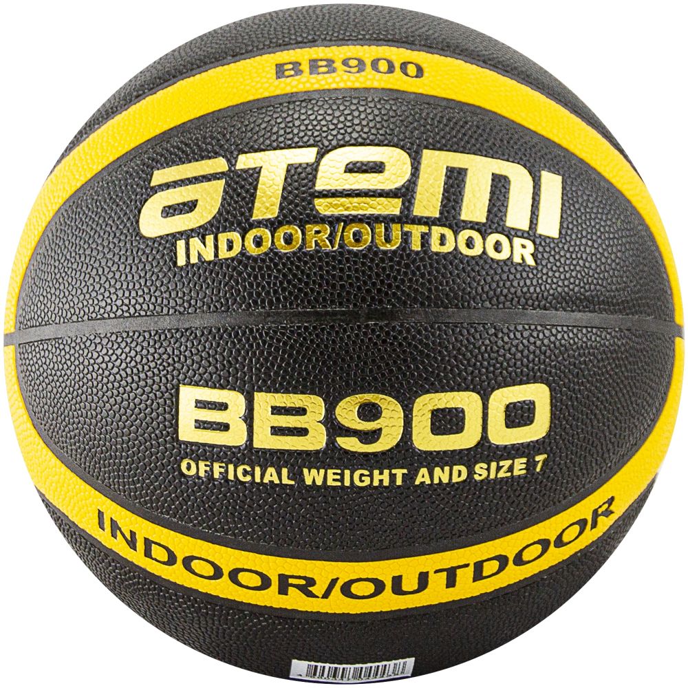 Мяч баскетбольный Atemi, р. 7, синтетическая кожа ПУ, 12 панелей, BB900, окруж 75-78, клееный