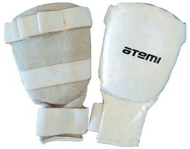 Перчатки для карате, кожа, белые, PKP-453
