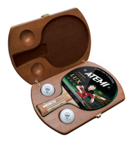 УЦЕНКА Набор для настольного тенниса Atemi LUX (1ракетка+кейс+2 мяча***) (без защитной пленки)