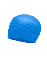 Шапочка для плавания Atemi, силикон (бабл), синяя, BS60