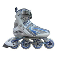 Роликовые коньки женские син/бел/сер, Alu, Abec7, 84mm PU, Размер, 36, X9 lady Роликовые коньки женские син/бел/сер, Alu, Abec7, 84mm PU, Размер, 36, X9 lady
