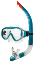 Набор для плавания ( маска+трубка) Atemi (голубой), 24102
