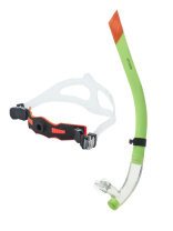 305 Трубка для плавания Atemi фронтальная, тренировочная р-р M/L, лайм