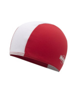 Шапочка для плавания NOVUS, полиэстер, красн/бел, NPC-41