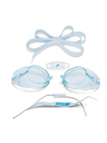 Очки для плавания Atemi Classic Racing,силикон , Цвет:голубой, CCR1BE