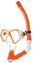 Набор для плавания (маска+трубка) Atemi (оранж), 24101