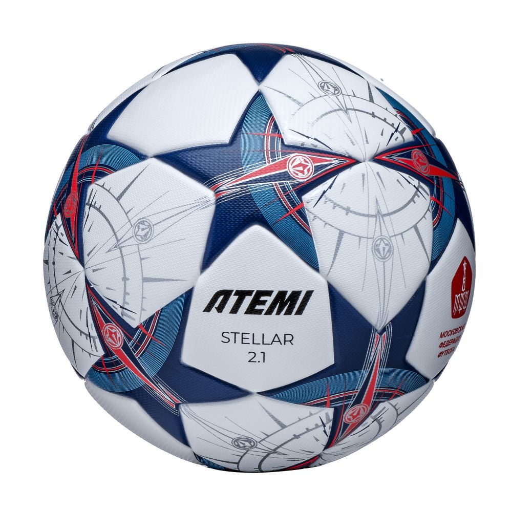 Мяч футбольный Atemi STELLAR-2.1, PU+EVA,  р.5, Thermo mould (б/швов), окруж 68-71